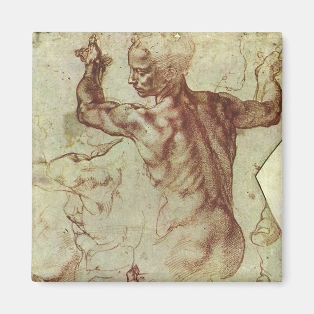 Imã Estudo de Michelangelo para uma Sibila Líbia (Frente)