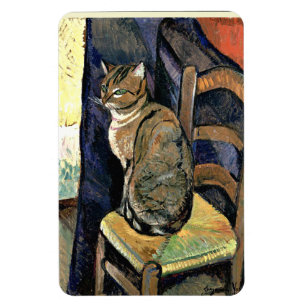 Ímã Estudo de um Gato, pintura de arte