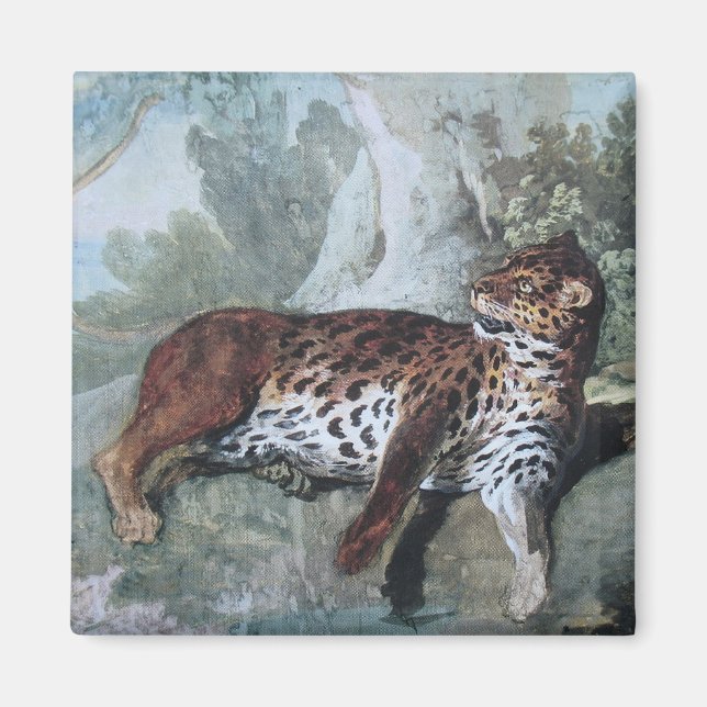 Imã Estudo de um Leopardo (por Jean-Baptiste Oudry) (Frente)