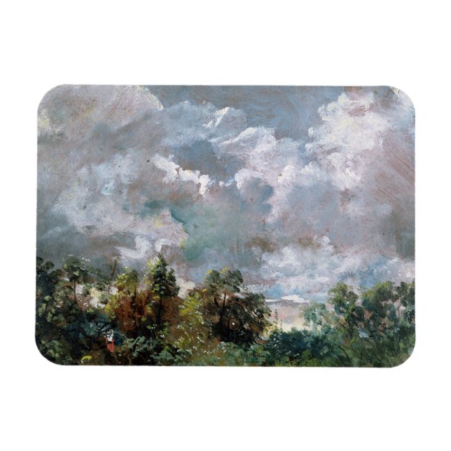 Ímã Estudo do céu e árvores (óleo na canvas) (Horizontal)