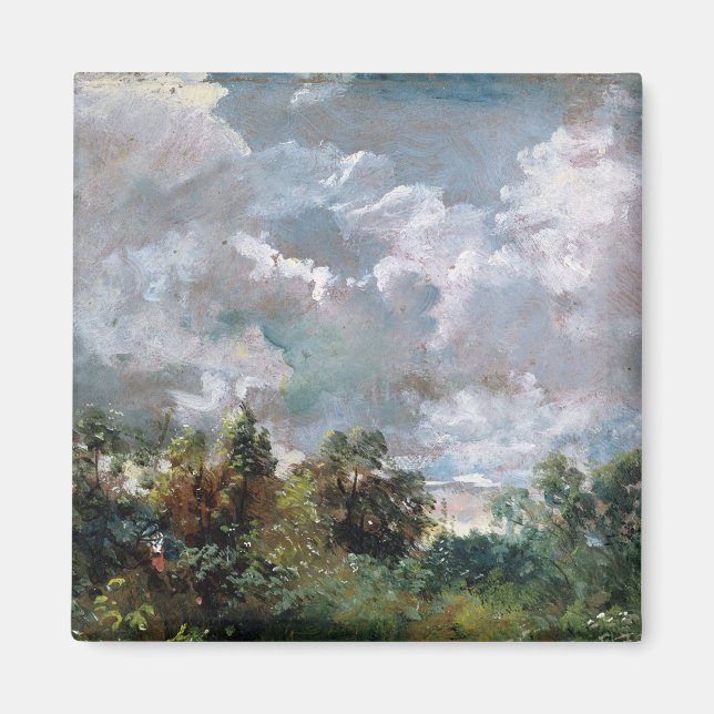 Imã Estudo do céu e árvores (óleo na canvas) (Frente)