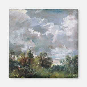 Imã Estudo do céu e das árvores (óleo em canvas)