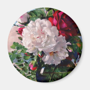 Imã Estudo floral do vaso do Victorian