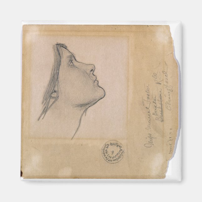 Imã Estudo para "Lamia", c.1904-05 (lápis em papel) (Frente)