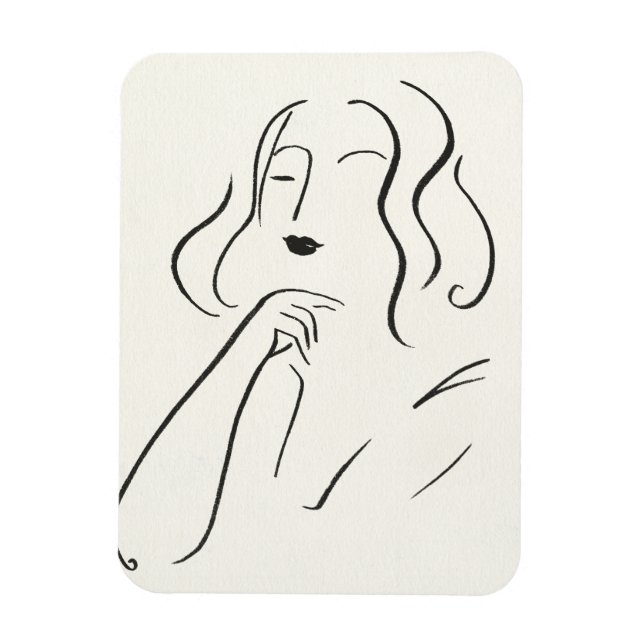 Ímã Estudo Simples - Desenho de uma Mulher (Vertical)