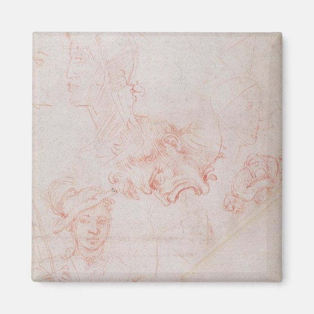 Imã Estudos de cabeças, 1508-12d (Frente)