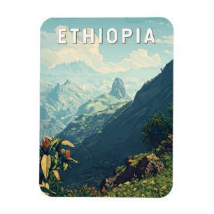 Ímã Etiópia - Viagem Art Vintage