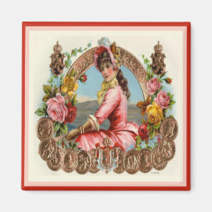 Imã Etiqueta da caixa de charuto do vintage