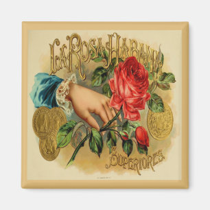 Imã Etiqueta da caixa de charuto do vintage