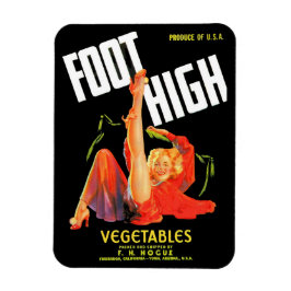 Ímã Etiqueta da caixa vegetal Foot High Vegetais dos a