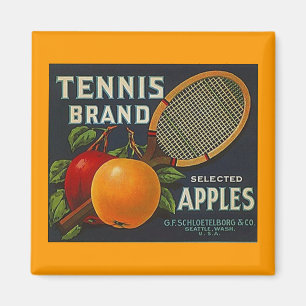 IMÃ ETIQUETA DA FRUTA DO VINTAGE DAS MAÇÃS DA MARCA 