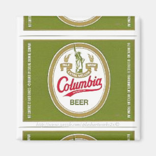 Imã "Etiqueta de Cerveja Vintage-Columbia"