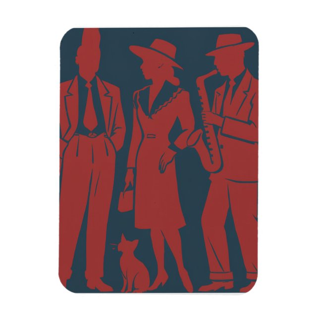 Ímã Etiqueta de presentes Zazous (Vertical)