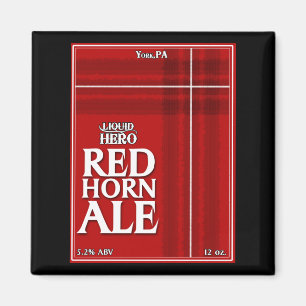 Imã Etiqueta vermelha da cerveja inglesa do chifre