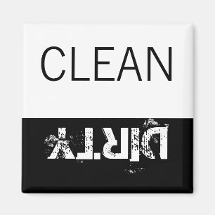 Imã Etiquetas de DIshwasher limpas ou sujas