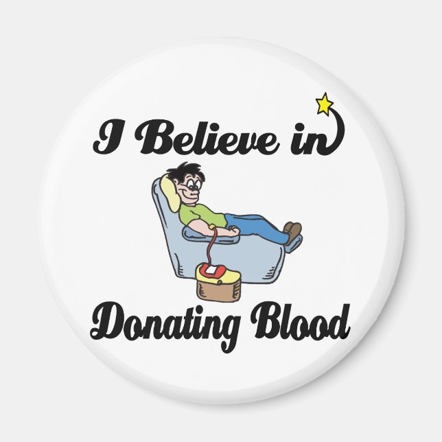 Imã eu acredito em doar sangue (Frente)