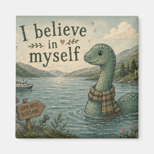 Imã Eu acredito em mim mesmo Monstro do Lago Ness capr