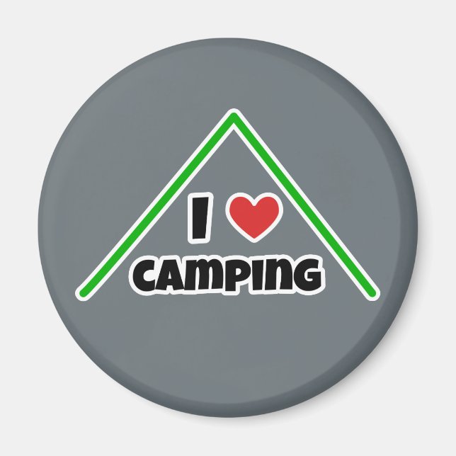 Imã Eu adoro acampar (Frente)