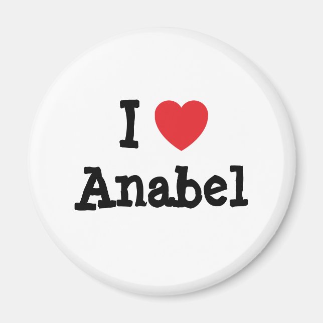 Imã Eu adoro Anabel coração T-Shirt (Frente)