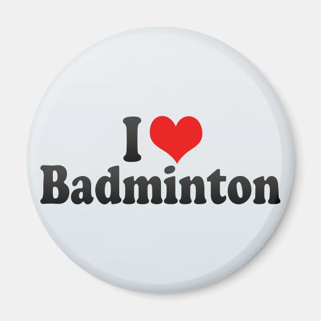Imã Eu Adoro Badminton (Frente)