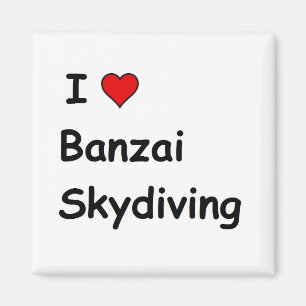 Imã Eu Adoro Banzai Skydiving