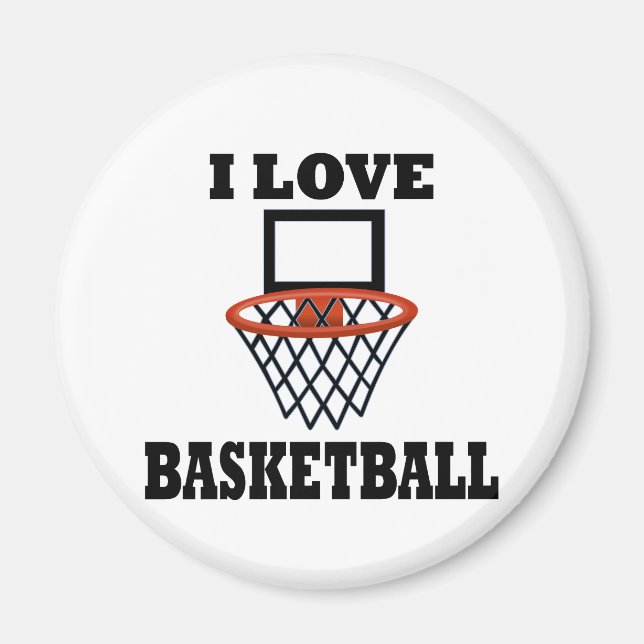 Imã Eu Adoro Basket Basquete (Frente)