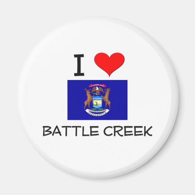 Imã Eu Adoro Batalha de Creek Michigan (Frente)