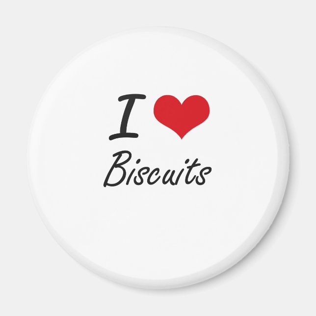 Imã Eu adoro biscoitos Design artísticos (Frente)