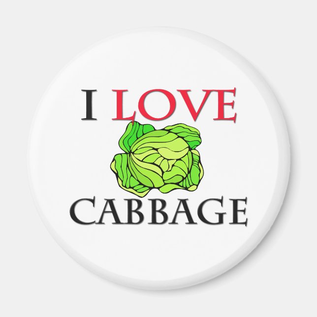 Imã Eu Adoro Cabbage (Frente)