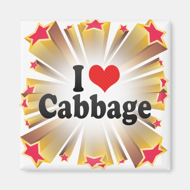 Imã Eu Adoro Cabbage (Frente)