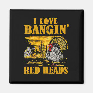 Imã Eu Adoro Cabeças Vermelhas Engraçadas Caça À Turqu