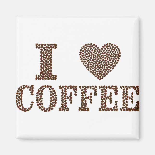Imã Eu adoro café (Frente)