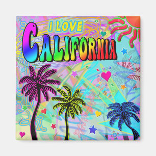 Imã Eu adoro California Vivid Romance Magnet