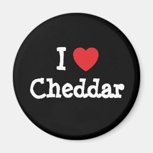 Imã Eu adoro Camiseta Cheddar Heart