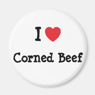 Imã Eu adoro Camiseta Corned Beef Heart