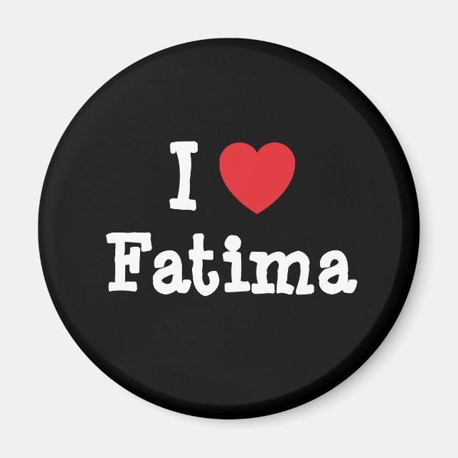 Imã Eu adoro Camiseta Fatima do coração (Frente)