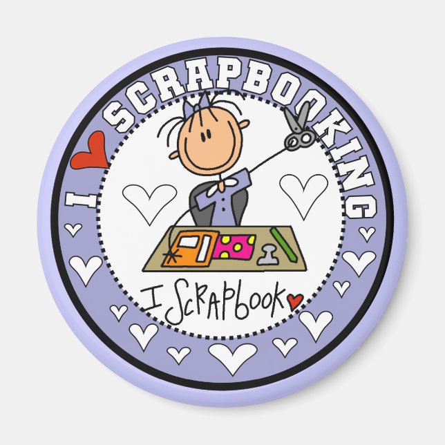 Imã Eu adoro Camisetas e presentes (Frente)