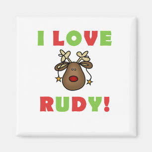 Imã Eu adoro Camisetas e presentes de Rudy