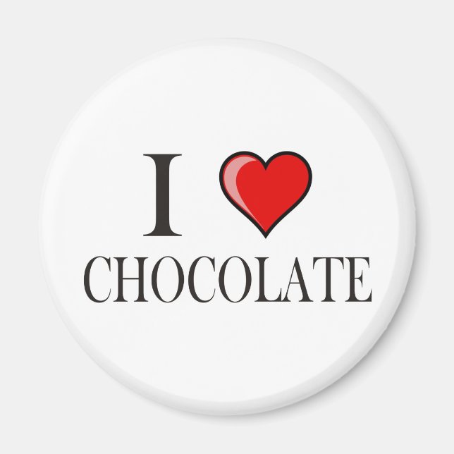 Imã Eu adoro Chocolate (Frente)