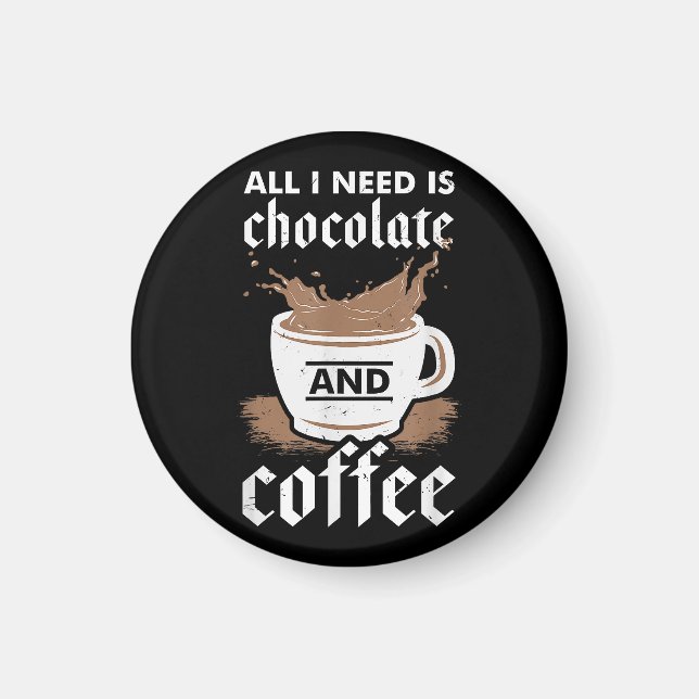 Imã Eu Adoro Chocolate E Café (Frente)
