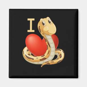 Imã Eu adoro Cobras do coração