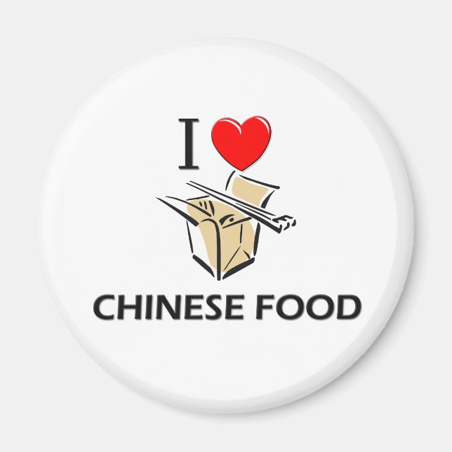Imã Eu adoro Comida chinesa (Frente)