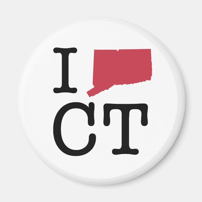 Imã Eu Adoro Connecticut (Frente)