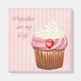 Imã Eu adoro Cupcakes Refrigerador Magnet