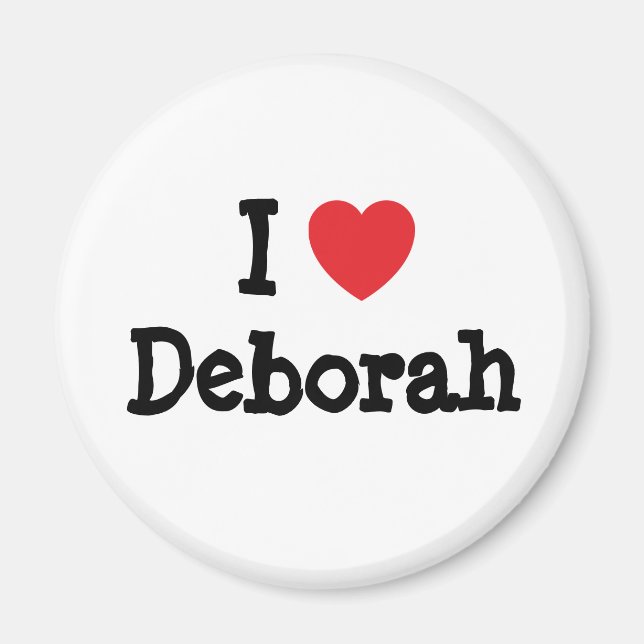 Imã Eu adoro Deborah Heart T-Shirt (Frente)