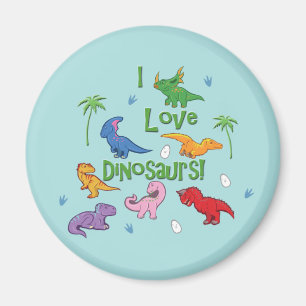Imã Eu Adoro Dinossauros! (Fofo)