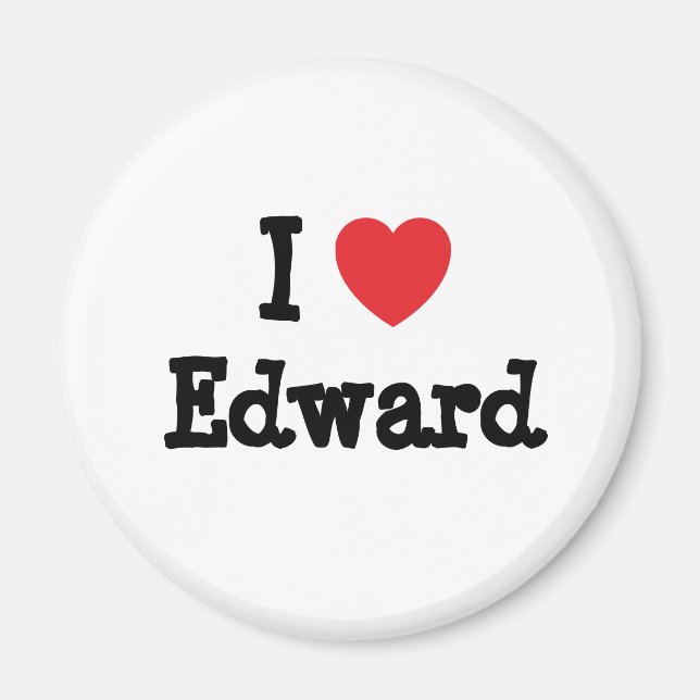 Imã Eu adoro Edward Heart-Shirt (Frente)