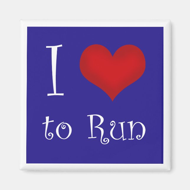 Imã Eu adoro executar o Magnet (Frente)