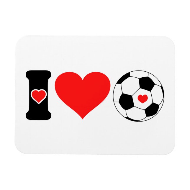Ímã Eu adoro futebol (Horizontal)