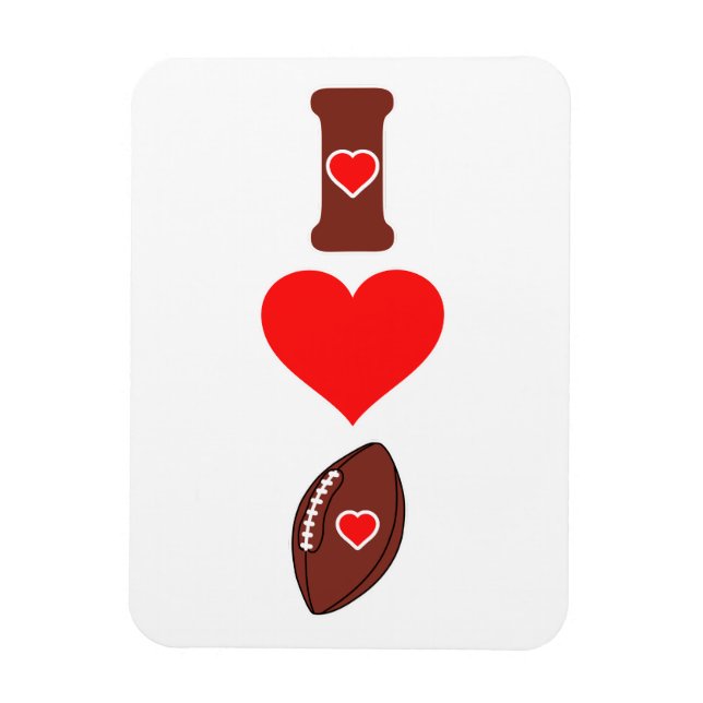 Ímã Eu adoro futebol (Vertical)